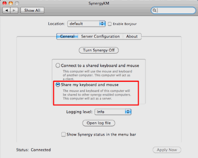 selecting the synergy server selecting the synergy server