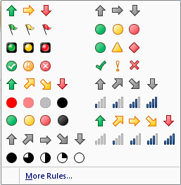 conditional formatting icons