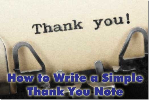 how to write thank you note