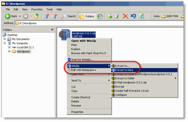 Wordpress Installation Screen