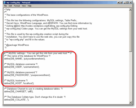 Wordpress Installation Screen
